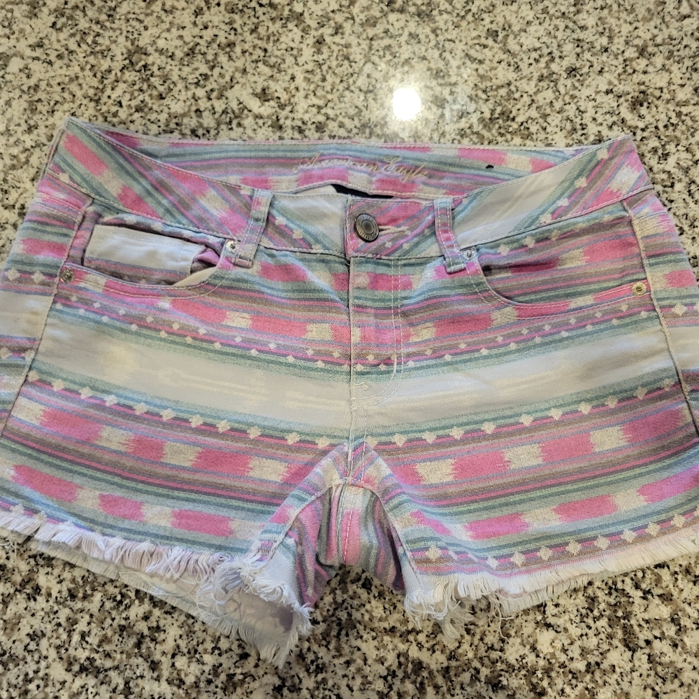American Eagle Shorts Striped Tribal Western SZ 6